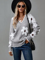 Talli | Women’s Elegant Sweater with Floral Design