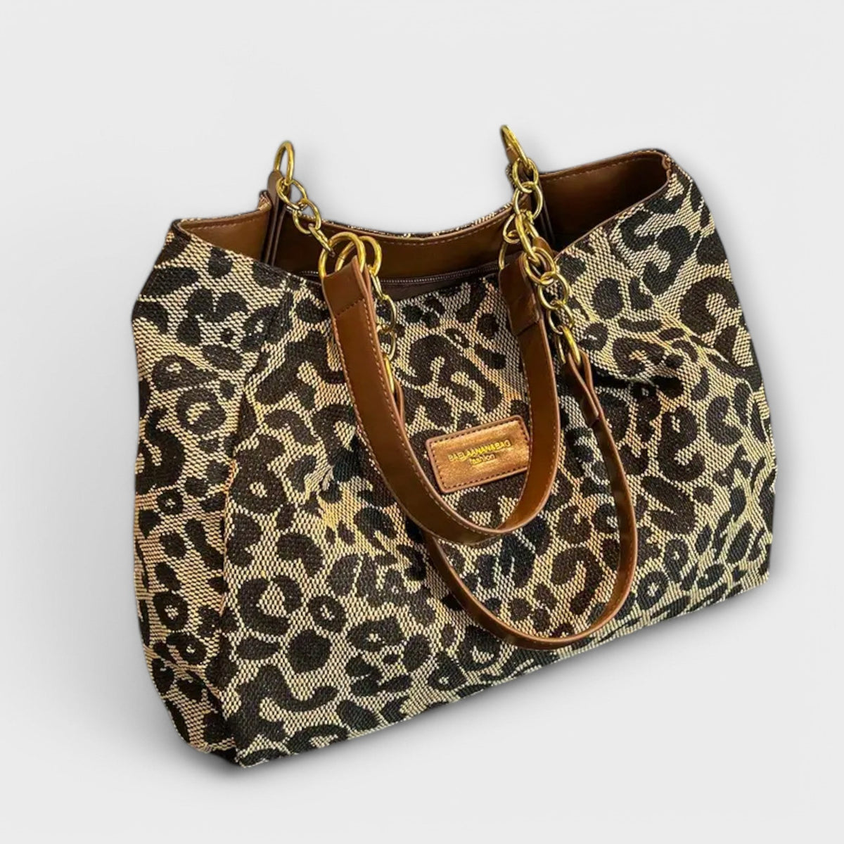 Olivia | Women’s Leopard Tote with Adjustable Straps