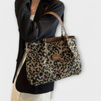 Olivia | Women’s Leopard Tote with Adjustable Straps