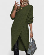 Women’s Elegant Sweater Dress with Wrap Front