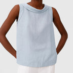 Women’s Elegant Top with Roll Collar