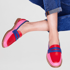 Women’s Playful Loafers with Color-Block Finish