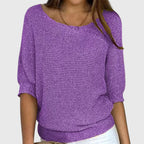 Women’s Textured Knit Sweater - Relaxed Fit