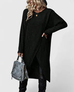 Women’s Elegant Sweater Dress with Wrap Front