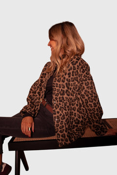 Elodie | Women’s Leopard Print Jacket with Button Front