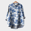 Women’s Leaf-Print Blouse with Lightweight Comfort