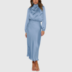 Maristella | Women’s Maxi Dress with High Neckline