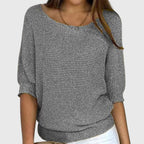 Women’s Textured Knit Sweater - Relaxed Fit