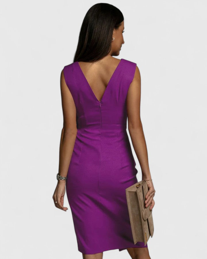 Women’s Sophisticated Dress with V-Neck