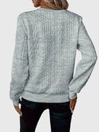 Nora | Women’s Cable Knit Sweater with Zipper