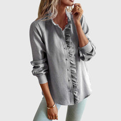 Kaitlyn | Women’s Elegant Blouse with Ruffle Front