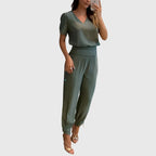 Women’s Blouse And Pants Set with Comfort