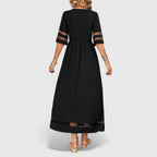 Women’s Elegant Maxi Dress - Round Neckline