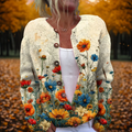 Women’s Vintage Cardigan with Floral Print