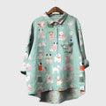 Women’s Elva Blouse with Dog Motifs
