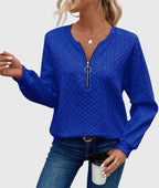 Nora | Women’s Cable Knit Sweater with Zipper