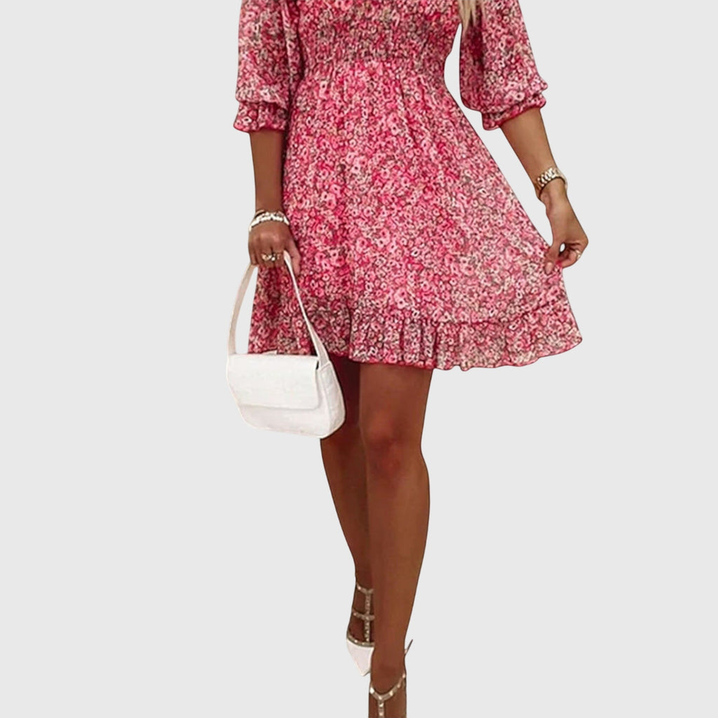 Women’s Floral Puff Sleeve Dress