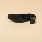 Women's Square Toe Chunky Low Heels