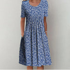 Women’s Vibrant Floral Dress with Pockets