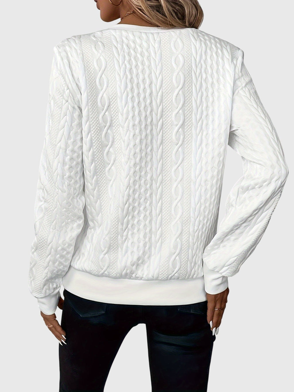 Nora | Women’s Cable Knit Sweater with Zipper