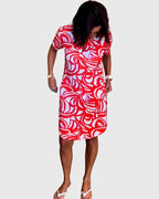 Elle | Women’s A-line Walk Dress with Airy Sleeves