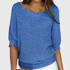 Women’s Textured Knit Sweater - Relaxed Fit