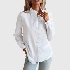 Kaitlyn | Women’s Elegant Blouse with Ruffle Front