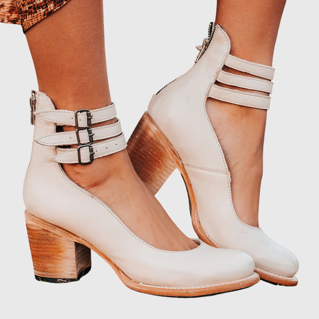 Women’s Ankle Strap Heels with Buckles
