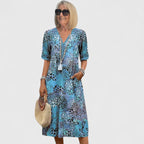 Isolde | Women’s Midi Dress with Lightweight Draping