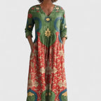 Kymberah | Women’s Sophisticated Midi Dress with Deep V-Neck