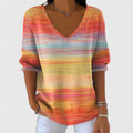 Women’s Gradient Pattern Shirt - V-Neck