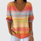 Women’s Gradient Pattern Shirt - V-Neck