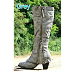 Women’s Knee-High Boots with Lace Detailing
