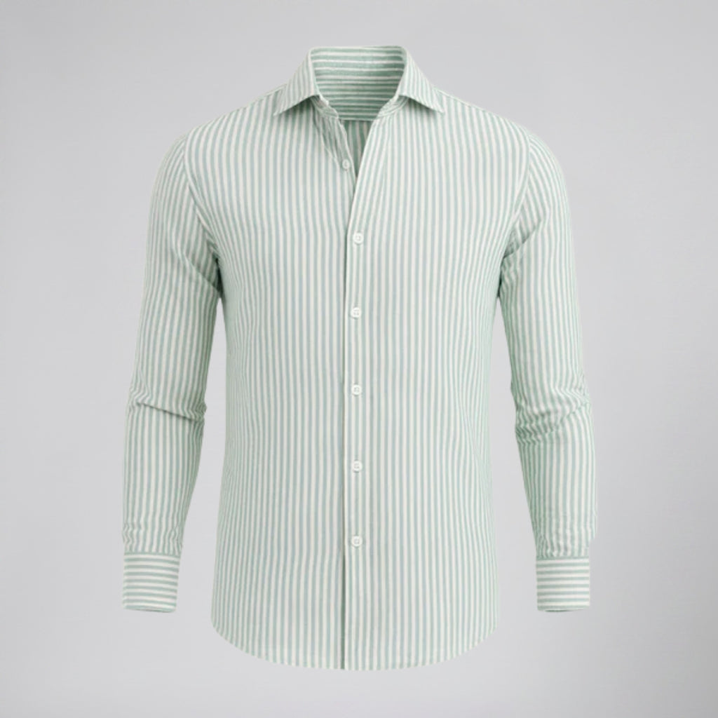 Men's Linen Shirt – Striped Resort