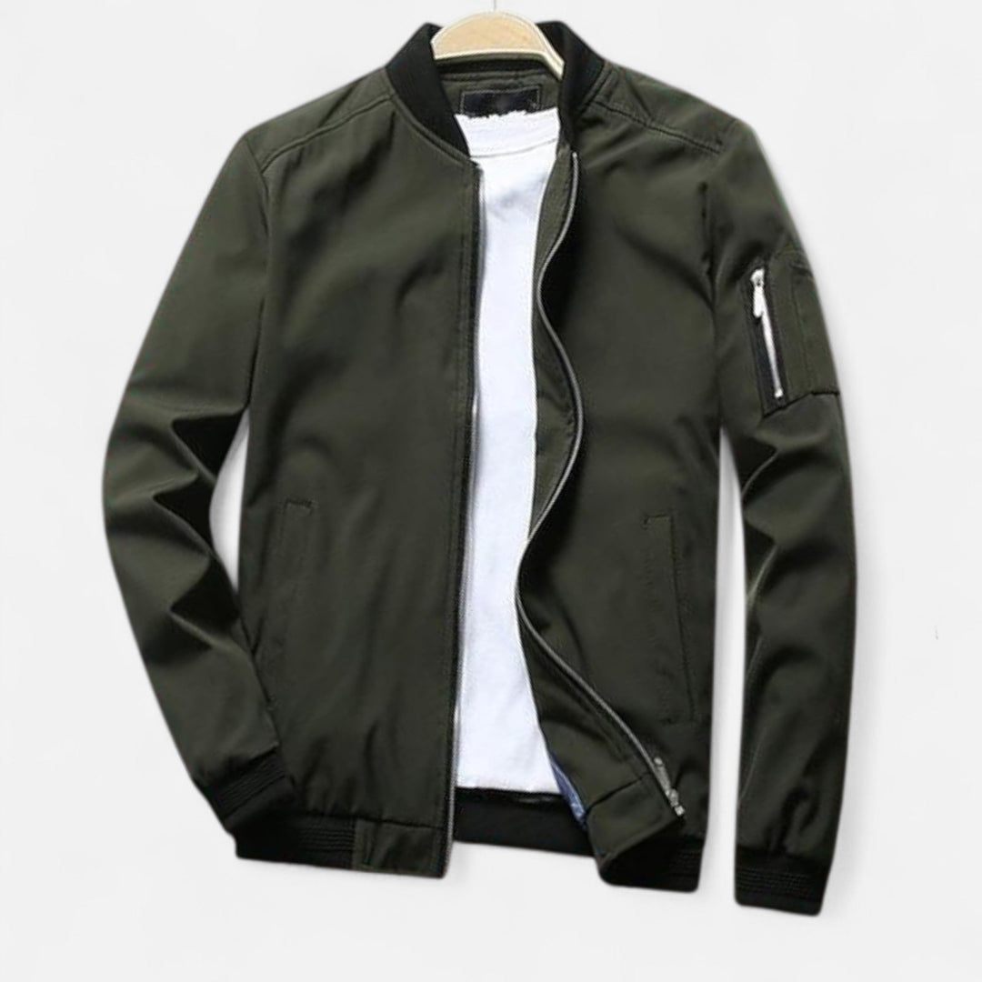 Elliot | Bomber Jacket with Ribbed Trim