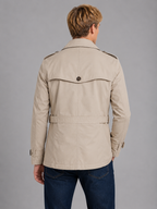 Men's Double Breasted Coat with Zip Pocket