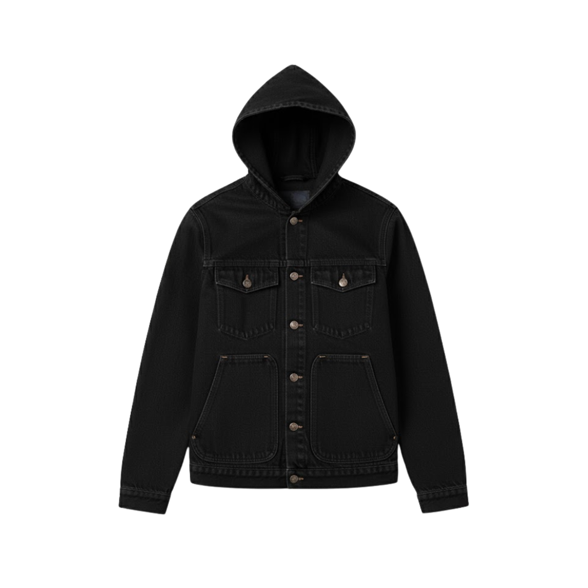 Arlo | Hooded Denim Jacket with Button Front
