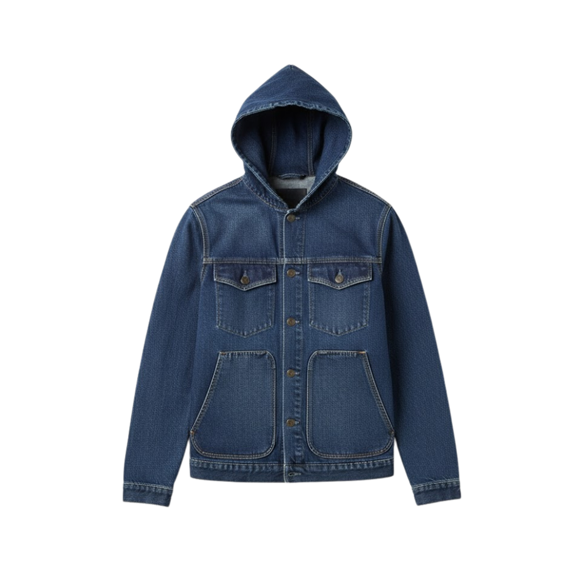 Arlo | Hooded Denim Jacket with Button Front
