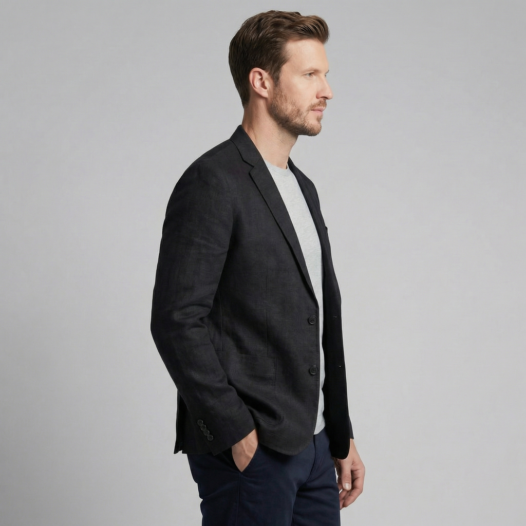 Callum | Light Blue Blazer with Notch Lapel