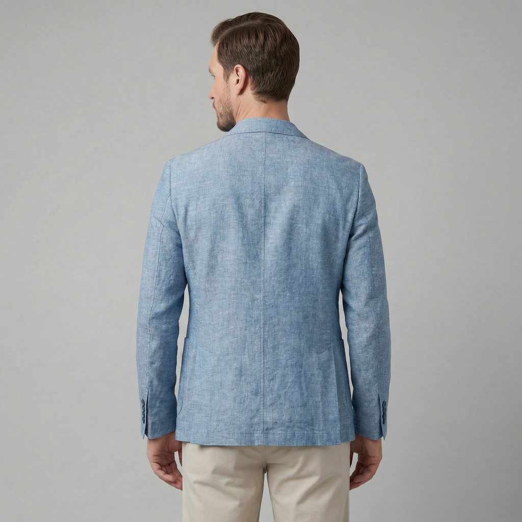 Callum | Light Blue Blazer with Notch Lapel