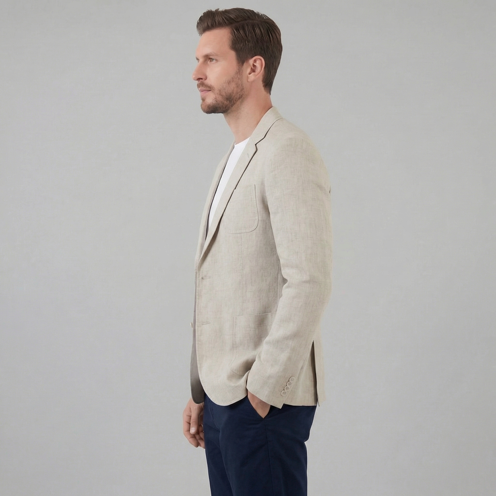 Callum | Light Blue Blazer with Notch Lapel