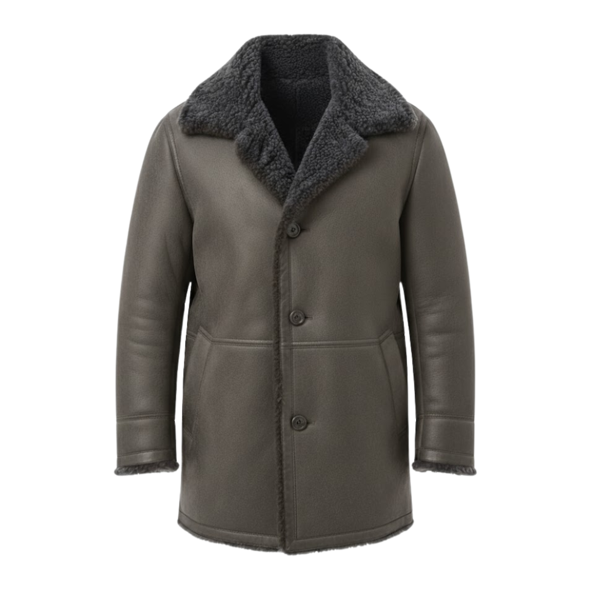 Jasper | Sherpa Lined Long Coat with Faux Fur Collar