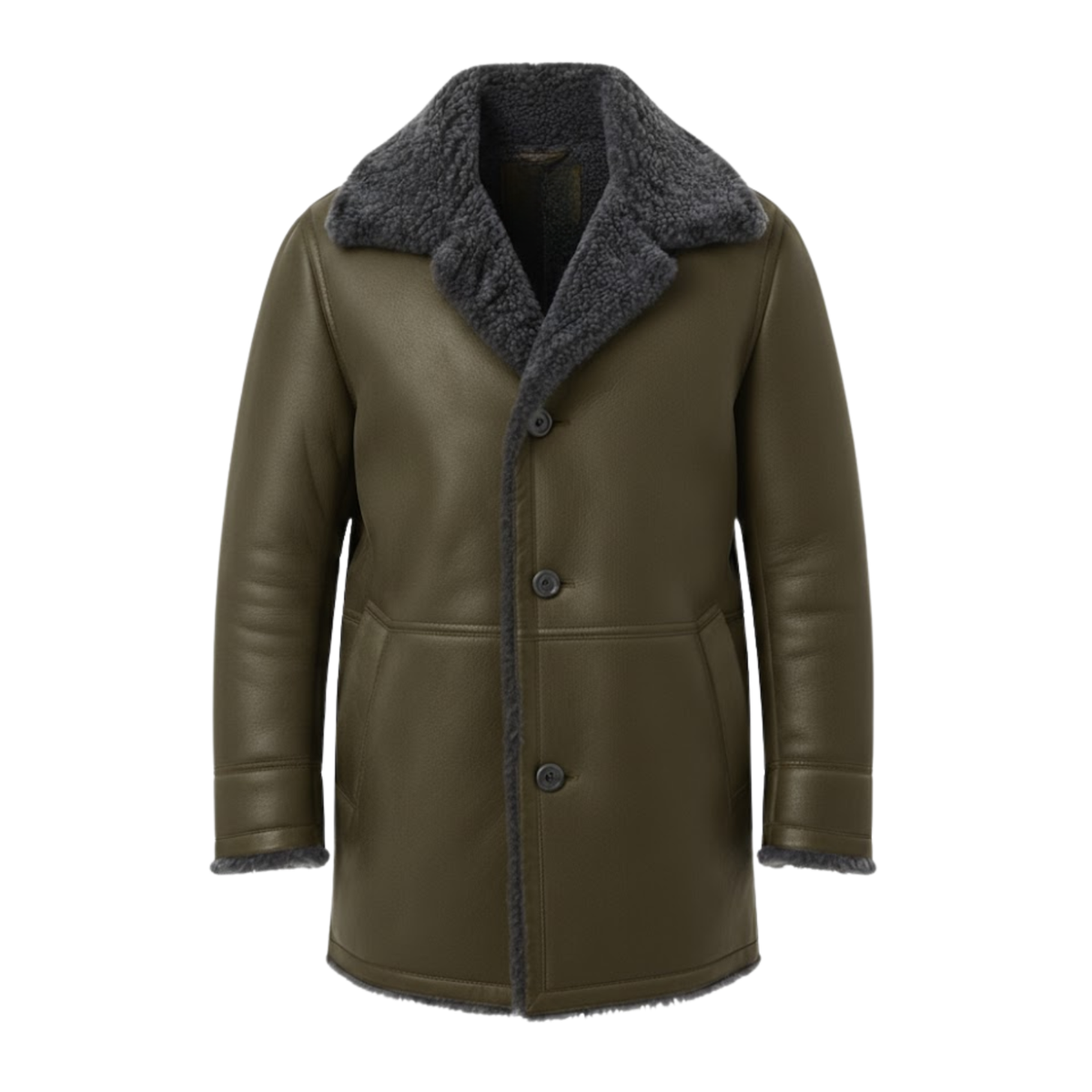 Jasper | Sherpa Lined Long Coat with Faux Fur Collar