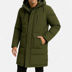 Julian | Long Puffer Jacket with Adjustable Hood