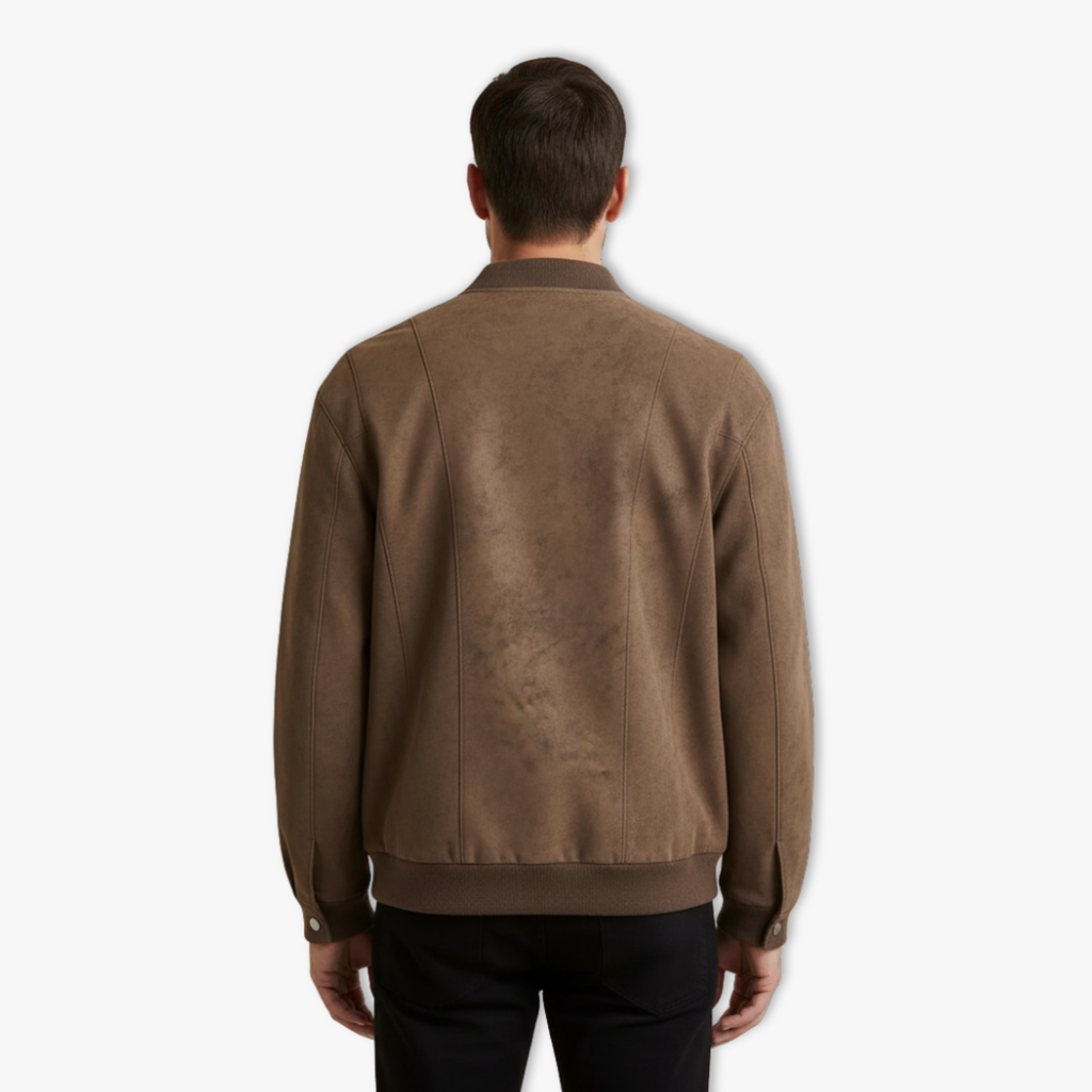 Fletcher | Varsity Bomber Jacket with Snap Front