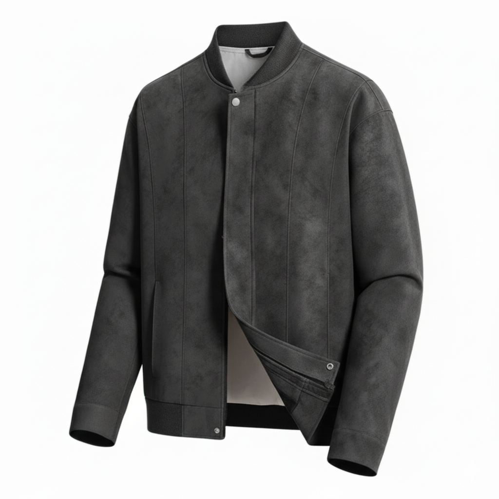 Fletcher | Varsity Bomber Jacket with Snap Front