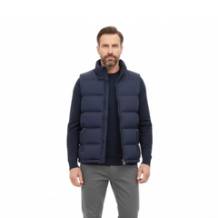 Silas | Puffer Vest with Stand Collar