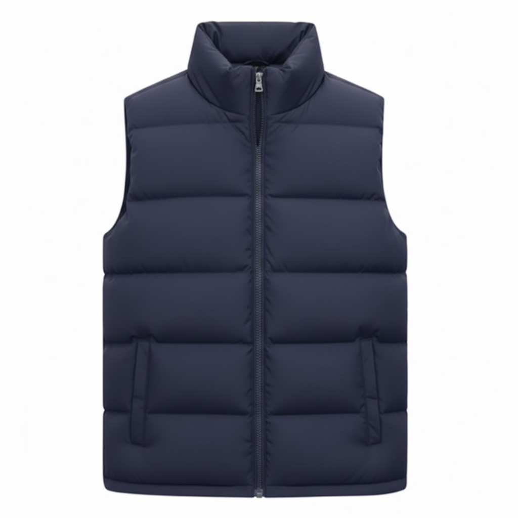 Silas | Puffer Vest with Stand Collar