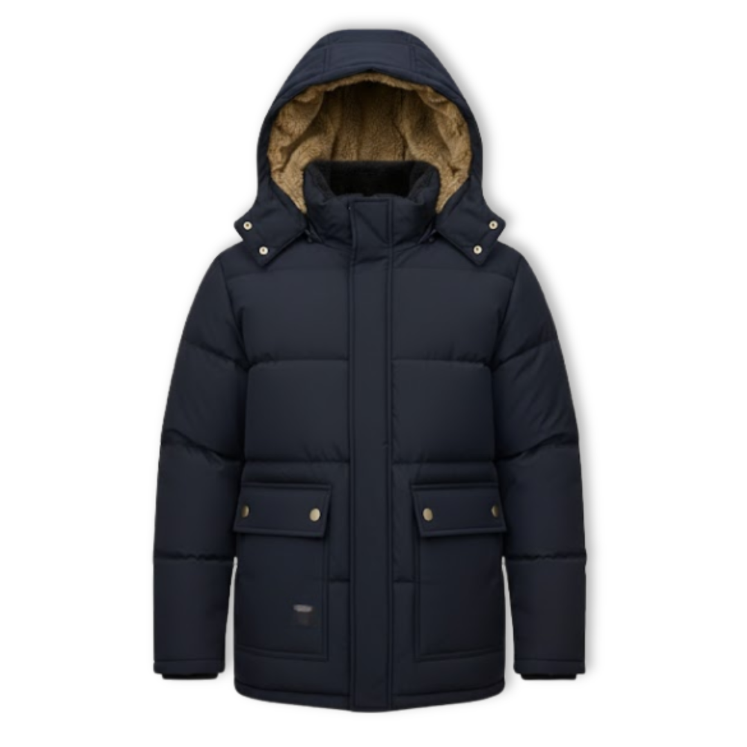 Theo | Hooded Puffer Parka with Quilted Shell