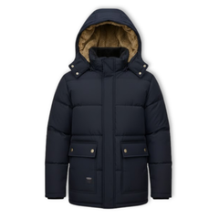 Theo | Hooded Puffer Parka with Quilted Shell